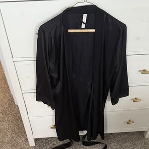 Gilligan & O'Malley Black Satin Robe
